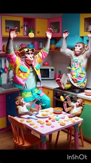 “Monkey Family Vlog | Mama Cooking, Baby Monkeys Helping & Eating”