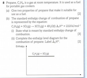 8 Propane, C₃H₈, is a gas at room temperature. It is used as a ... | Filo
