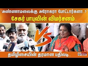 ”அண்ணாமலைக்கு அரோகரா போட்டார்களா..?” சேகர் பாபுவின் விமர்சனம்.. தமிழிசையின் தரமான பதிலடி..