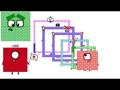 Numberblocks 400 Sneezes | Super Numberblocks Rectangle on the Moon