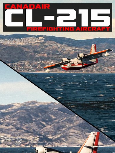 Canadair CL-215 Aircraft Fighting Los Angeles Wildfires