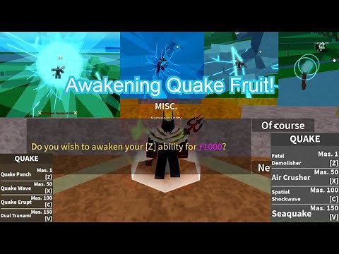 Awakening Quake Fruit! | Blox Fruits (Total fragments in description)