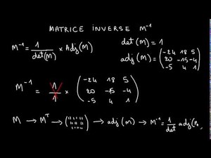 INVERSE DE MATRICE 3x3 :MÉTHODE DE MATRICE ADJOINTE