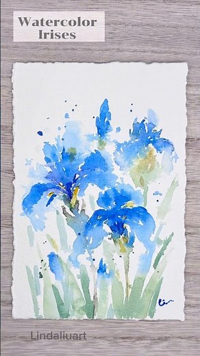 How to Paint Loose Irises in Watercolour #art #floralseries #watercolor