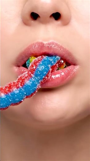 Chewy Mega Sour Gummy Worm 🪱🍋 | Extreme ASMR Mouth Sounds