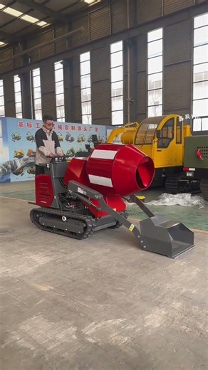 Small hydraulic power self-loading concrete mixing tank truck Douyin assistant Douyin live broad