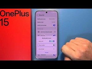 OnePlus 15 - How to Manage Notification Icons