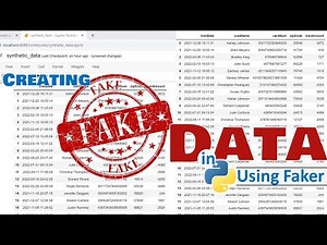 Creating Dummy Data in Python Using Faker | Generate Synthetic or Dummy Data Automatically in Python