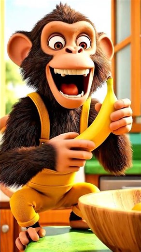 Naughty Monkey Meets Clever Girl 🐒✨ | HD Animation Short” #animation #cartoonshorts #3danimation