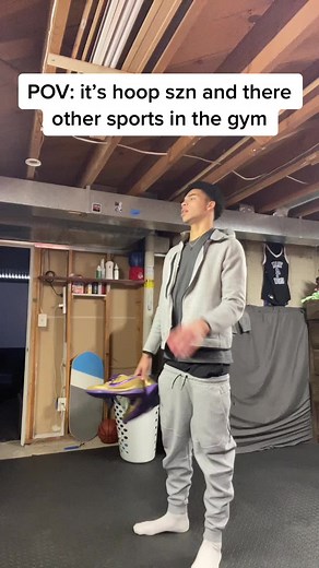 Basketball Season Fun in the Basement