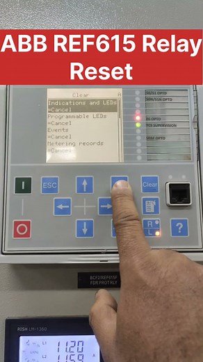 ABB REF 615 Relay Reset‪@omegaelectrical‬