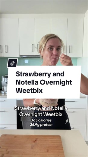 Delicious Strawberry and Notella Overnight Weetbix Recipe