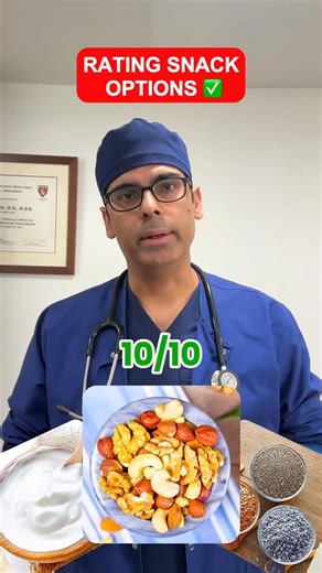 Saurabh Sethi MD MPH | Gastroenterologist on Instagram: "Gut Doctor RATES Snacks You Eat Every Day 🚨 Struggling with bloating, digestion sugar cravings or liver issues? Comment “FIX” and I’ll send you my free gut and liver health guide. | gut health, healthy snacks, snack foods, Dr Sethi |"
