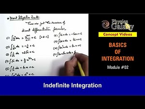 Class 11 Physics | Basics of Integration | #2 Indefinite Integration | For JEE & NEET