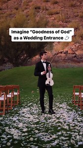 “Goodness of God” as a wedding entrance 💍❤️ Violin by @itsamoney 🎻 Full version available on @stringsbespoke #GoodnessOfGod #itsamoney #christianity #violinist #explore #fyp #popviolinist #dallasviolinist #dallaswedding #dallasmusicians #weddingmusicians #dallas #weddinginspiration #dallasmusic #weddingviolinist #weddingentrance #alanmilan #destinationwedding #destinationweddings #emotional #beauty | StringsBespoke