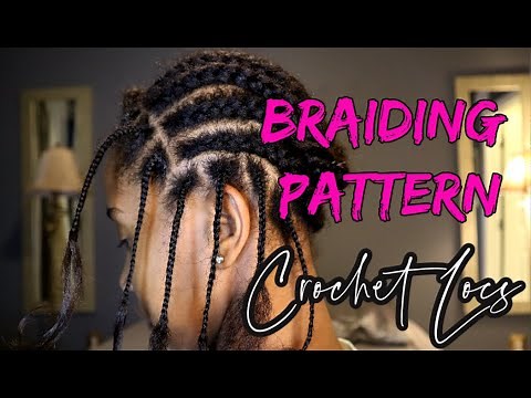 How to Braid Hair for Faux Locs | Braiding Pattern for Crochet Faux Locs | Gabrielle Ishell