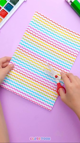 🕶️ DIY kaleidoscope from a PAPER TUBE! Watch colors DANCE! 💃🌈 #Shorts