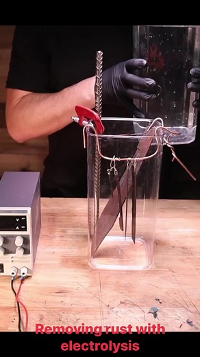 9.6K views · 352 reactions | Removing rust with electrolysis ⚡️ #restoration #cleaning #diy #howto #crafts #satisfying | Dr Restoration | Facebook