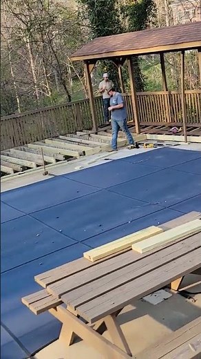 Replacing wooden deck and boards with trex decking