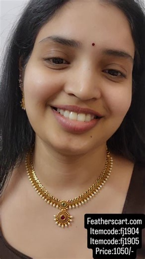 Feathers Jewellery on Instagram: "Featherscart.com Itemcode:fj1904 Itemcode:fj1905 Price:1050/- #necksets #imitationjewellery #trending #instagood #featherscart"