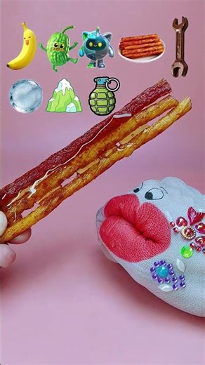 ASMR hand mukbang | Banana Gummy | Bitter Melon Smoothie | Wrench Chocolate#asmr