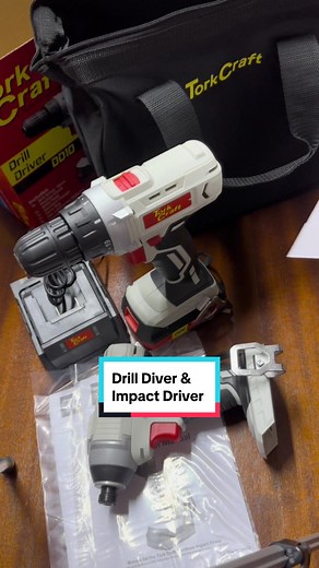 Sunday Unboxing of Tork Craft’s Drill Driver & Impact Driver twin pack. Comes with 2 batteries, 1 charger and the perfecf carry bag to take it with you on any job. #torkcraft #drilldriver #impactdriver #toolsforeveryjob #unboxing #drills
