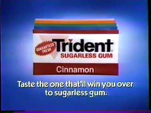 1984 Trident Sugarless Gum "4 out of 5 dentists approve" TV Commercial