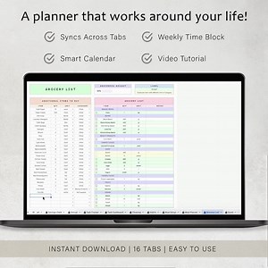 Life Planner Spreadsheet Budget Tracker Template Task to Do List Habit Productivity Goal Daily Planner Digital Calendar Google Sheets - Etsy UK