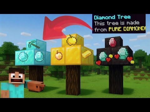 Minecraft, But We Can Craft CUSTOM TREES 😱 (Diamond, Gold, Netherite!)