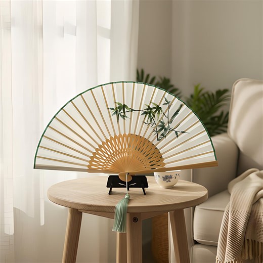 Folding Hand Fan | Chinese Silk Art | Embroidered Nature Design | Wedding Favor Gift - Etsy