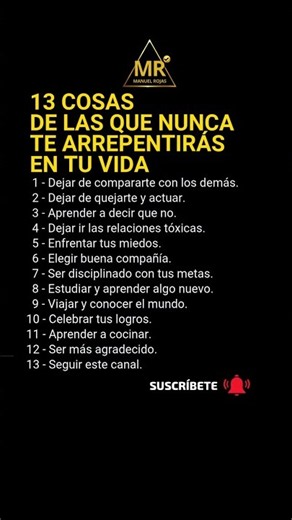13 Cosas de las que NUNCA te Arrepentirás en tu Vida #mentalidad #short #desarrollopersonal