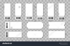 Set Blank Ticket Isolated Transparent Background Stock Vector (Royalty Free) 2445580215 | Shutterstock