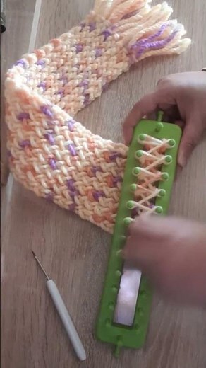 Knitting loom for beginners step by step #knitting #scarf #hat #crochet #knitting_loom_eljammari
