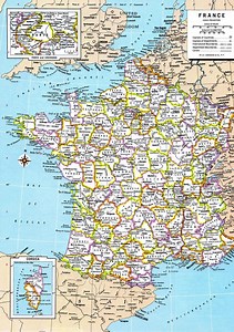 Carte de France en téléchargement immédiat - carte imprimable, téléchargement numérique, art mural, carte ancienne - Etsy France