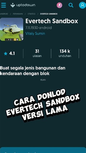 CARA DONLOD EVERTECH SANDBOX VERSI LAMA!! #evertechsandbox #tutorial #ragasamodifikasi
