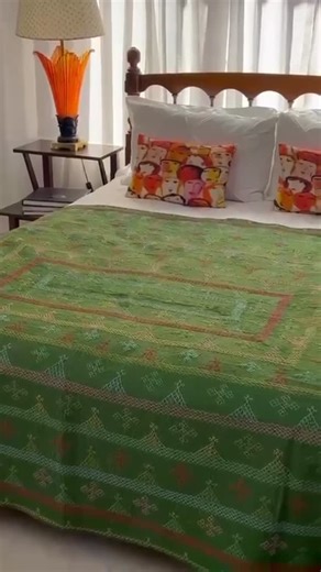 Love Handmade on Instagram: "Love Handmade’s pure cotton ralli quilts are heirloom textiles rooted in centuries-old craft traditions of Sindh, Pakistan. Handcrafted entirely by rural women artisans, each ralli (also known as rilli) is made using a slow, labor-intensive process of hand-cutting, freehand patchwork, appliqué, and dense hand quilting. Traditionally created for weddings, dowries, and special occasions, ralli quilts are cultural storytelling pieces—where color, geometry, and rhythm co