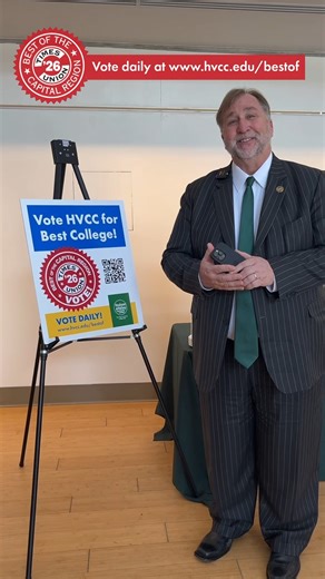 President Brophy casts his vote daily 🏆💚 Now it’s your turn! HVCC is nominated for Times Union’s Best College in the Capital Region. Vote every day through March 4 and help us bring home the title for the third year in a row. 👉 Vote now: www.hvcc.edu/bestof | Hudson Valley Community College