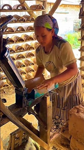 Traditional Clay Roof Tile Production Using a Manual Press