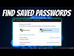 How To Find Saved Passwords on Windows 11