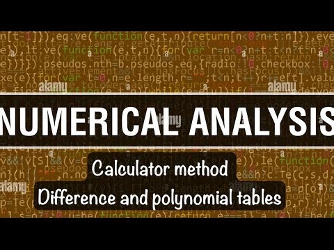 Numerical analysis (difference and polynomial tables using calculator)