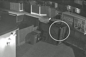 Asda delivery van captured on camera smashing into parked car before driving off - WATCH