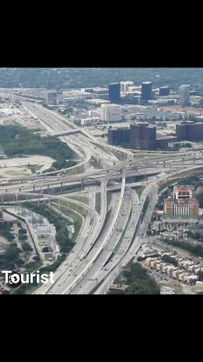 With five interchange #usa #dallastexas #FiveinterchangeHiighway ramps, this 'high five' is a composition of 37 bridges spread across all five levels. It joins the Lyndon B. Johnson Freeway (Interstate 635) and the Central Expressway (US Highway 75). Interestingly, this overpass in Texas, USA, has a biking and hiking trail under all five planes, which is called the Cottonwood Trail Texas Poker Pro Texas HoldEm Poker #dallas #viralreels #instagram #skyscrapers #video #highway | Tourist