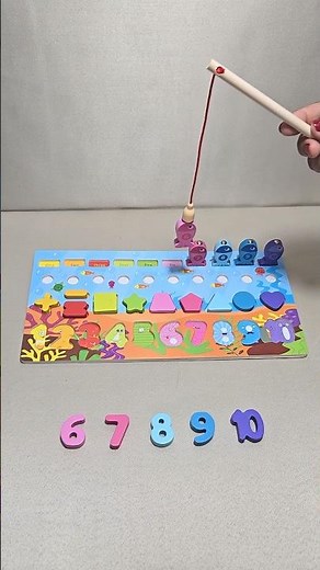 Learn Numbers 6-10 with Fishing Toy Fish | Colorful Toy Number Matching for Toddlers #shorts