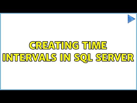 Creating time intervals in SQL Server