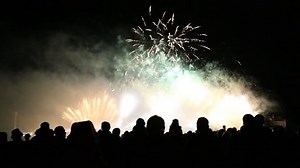 Firework Display People Silhouettes Stock Footage Video (100% Royalty-free) 9335612 | Shutterstock