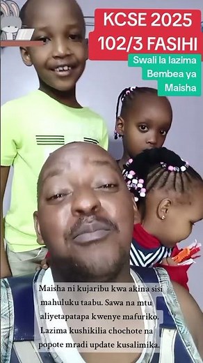 KCSE PAPER 3 BEMBEA YA MAISHA