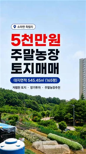 165평, 5천만원 여수토지, 장기투자 및 주말농장으로 추천드려요!