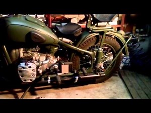 M 72 z października 1957r.Pierwsze uruchomienie motocykla po odbudowie.