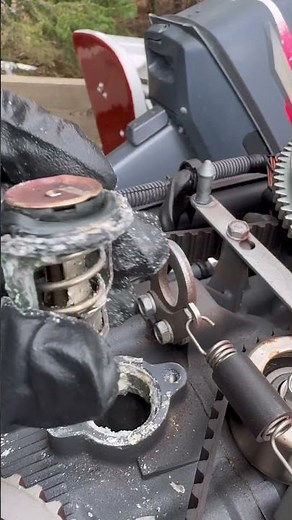 Yamaha Thermostat Maintenance #outboard #mechanic