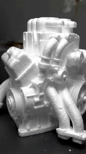 V8 Engine Model Thermocoal made #modelling #v8engines